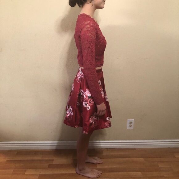 Sequin Hearts Floral & Lace Two-Piece Dress - Picture 7 of 14